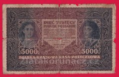 Polsko - 5000 Marek 1920 - Série III., 2 písmena