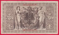 Německo - 1000 mark 21.4.1910 - série K-R červená
