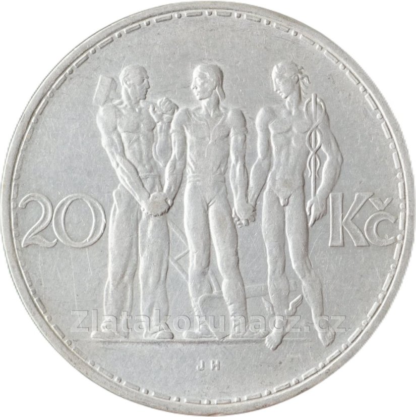 Dvacetikoruna -20Kč 1933