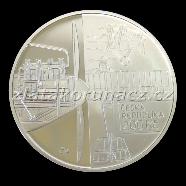2019 - 200Kč Sestrojení prvního letadla české výroby Bohemia B-5 Standard