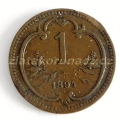 1 haléř F.J.I. - 1894