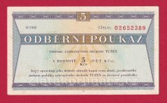 5 Tkčs - Tuzexová poukázka 1982/ II
