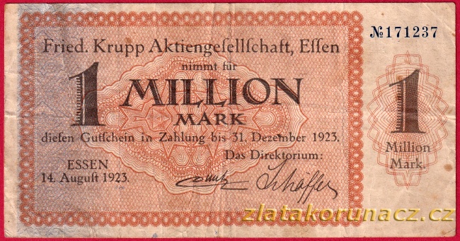 Essen - 1 milión marek - 1923