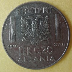 Albánie - 0,20 lek 1940