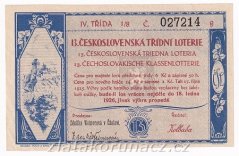 Los - 6 Kč - 13. Československá třídní loterie - r.1925