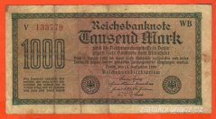 Německo - 1000 mark 15.9.1922 - série V-WB