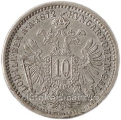 10 krejcar 1872 b.z.