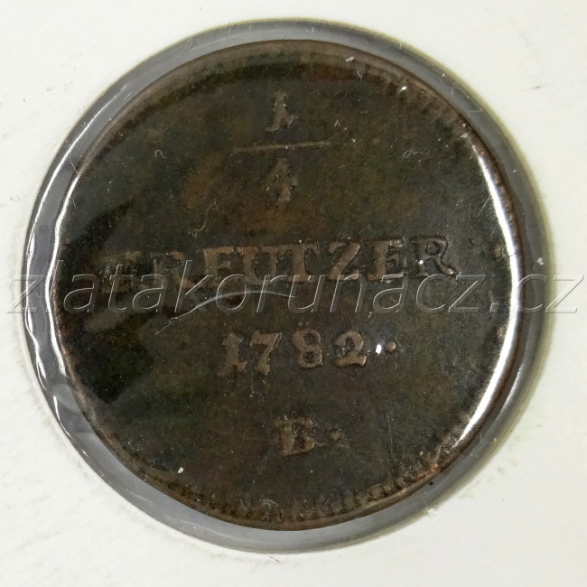 1/4 krejcar 1782 B