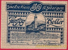 St. Georgen - 50 haléřů - 1920 - modrá
