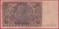 Německo - 20 Reichsmark 22.1.1929 - série A-G, - 8 m.č.