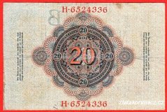 Německo - 20 mark 21.4.1910 - série H