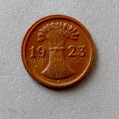 Německo-2 Deutsches Reich Rentenpfenig 1923 A