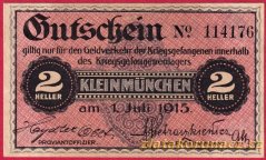 Kleinmünchen - 2 haléře - 1915