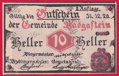 Bad Gastein - 10 haléřů - 1920