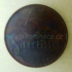 Lotyšsko - 5 santimi 1922
