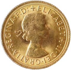 Zlatá mince Anglie - 1 Sovereign 1966