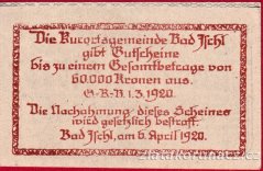 Bad Ischl - 5 haléřů - 1920