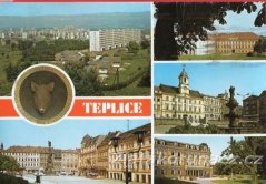Teplice - pohled z dálky na město, náměstí