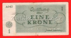 1 K - Terezínská poukázka A 042