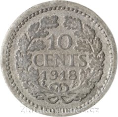 Holandsko - 10 cents 1918
