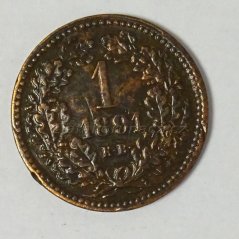 1 krejcar F.J.I.-1891 KB
