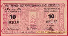 Hohenberg - 10 haléřů - 1920