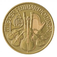 Zlatá mince Rakouska - 1/10 Oz Philharmoniker 2012