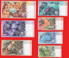 Slovenská republika - sada 20,50,100,200,500,1000,5000 Korun "BIMILÉNIUM"
