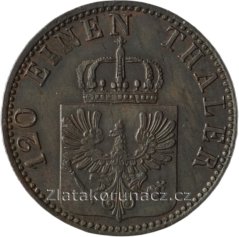 Prusko - 3 pfenninge 1865 A