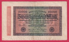 Německo - 20.000 mark 20.2.1923 - série Q-FZ- 6 m.č.