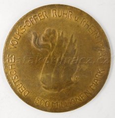 Německo - Německá národní oběť RUHR u Rhein 1923