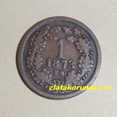 1 krejcar 1873 K.B.