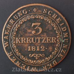 3 Krejcar 1812 B