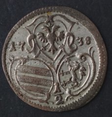 1/2 Krejcar 1738