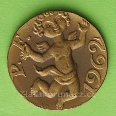 Novoroční žeton Ing. Eduard Polívka PF 1962