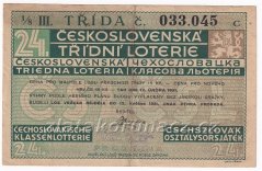 Los - 15 Kč - 24. Československá třídní loterie r.1931
