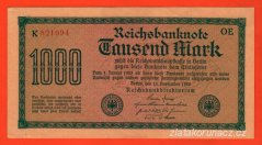 Německo - 1000 mark 15.9.1922 - série K-OE
