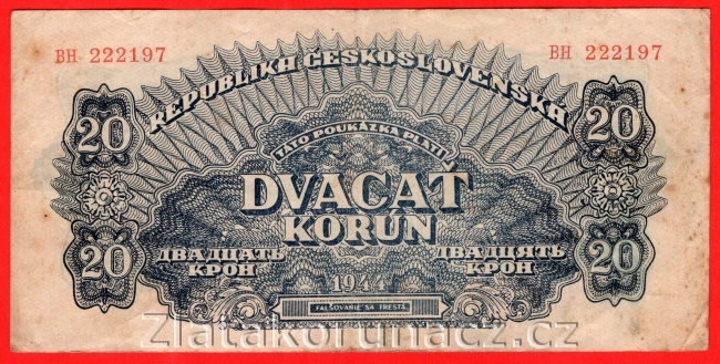 20 korun 1944 BH