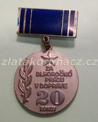 Za dlhoročnú prácu v dopravě 20 rokov