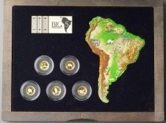 Sada pěti zlatých mincí - Burundi - 50 Francs - Big 5 South America