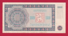 1000 Kčs 1945 24 B perf. uprostřed