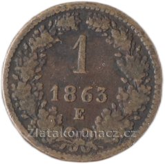 1 krejcar F.J.I.-1863 E