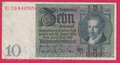 Německo - 10 Reichsmark 22.1.1929 - série C-G - 8 m.č.