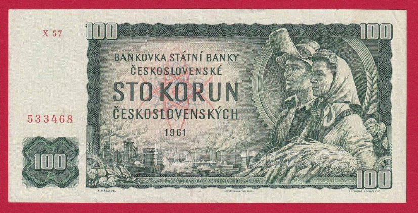 Československo - 100 Korun 1961 X 57