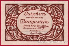 Bad Gastein - 30 haléřů - 1920 - hnědá