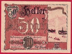 Aschach - 50 haléřů - 1920 - červená