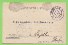 Československo - razítko Praha 11, poštovní lístek
