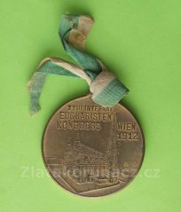 Náboženská medaile Eucharistický kongres Vídeň 1912