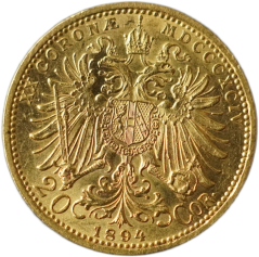 Zlatá mince Rakousko - Uhersko - 20 Koruna 1894
