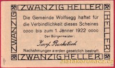 Wolfsegg - 20 haléřů - 1922
